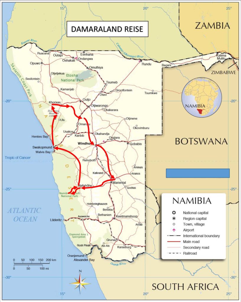 Map Damaraland