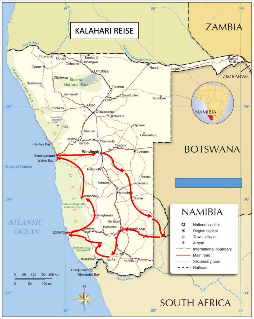 Map Kalahari